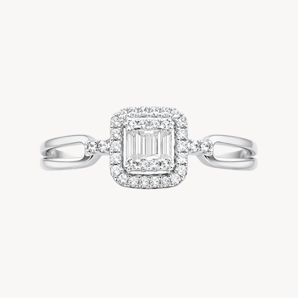 Polished Diamond Ring