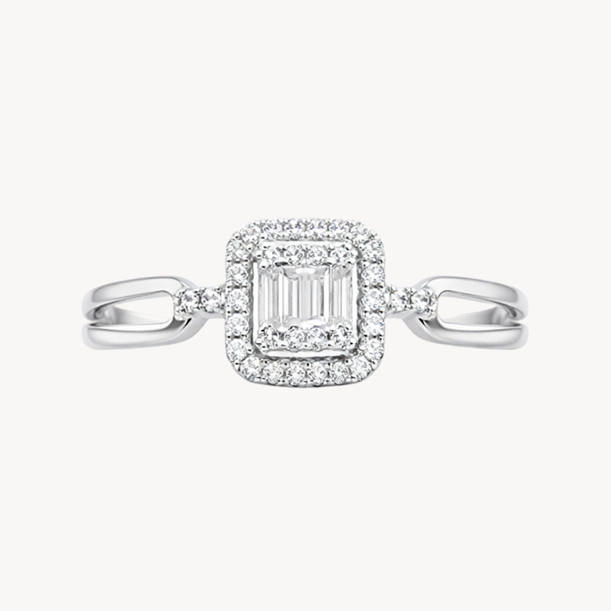 Polished Diamond Ring