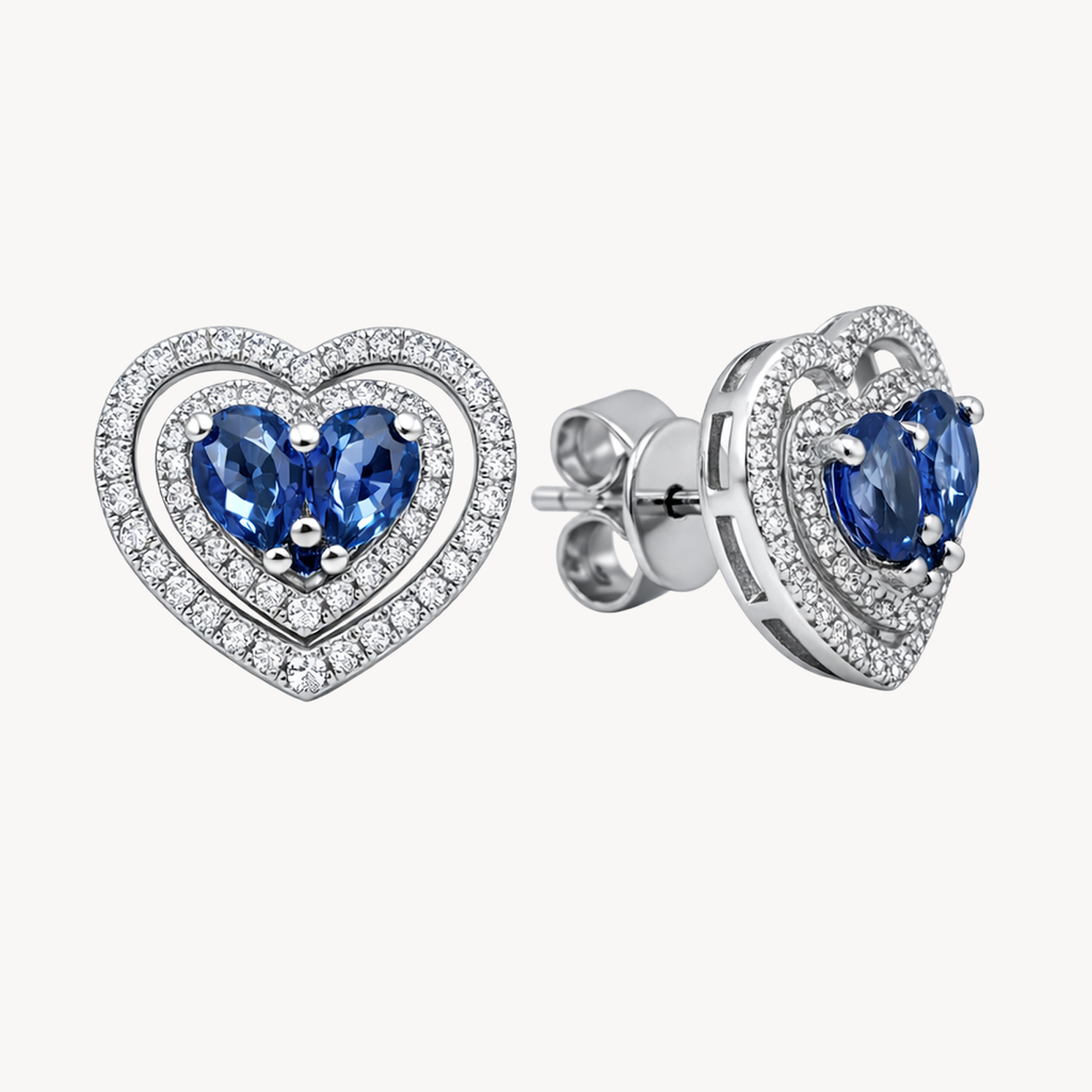 Signature Blue Sapphire & Diamond Earring