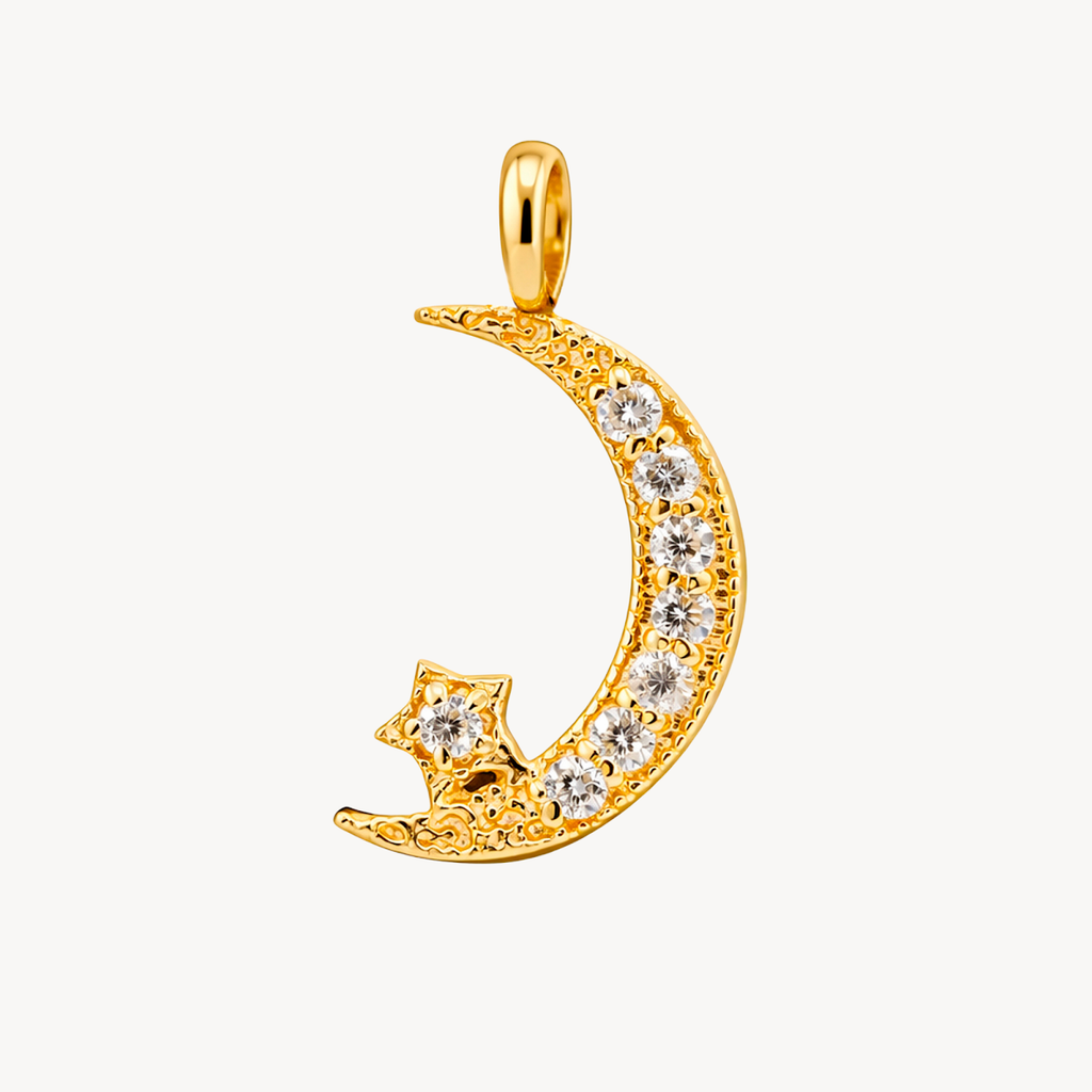 Moon Star Diamond Pendant