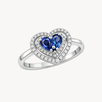 Royal Blue Sapphire & Diamond Ring