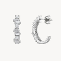 Sapphire & Diamond Hoop Earring