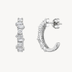 Sapphire & Diamond Hoop Earring