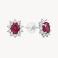 Petite Diamond & Garnet Earring