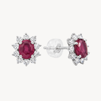 Petite Diamond & Garnet Earring