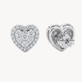 Diamond Heart Cluster Earring