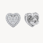 Diamond Heart Cluster Earring