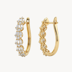 Tanzanite Baguette Hoop Earring