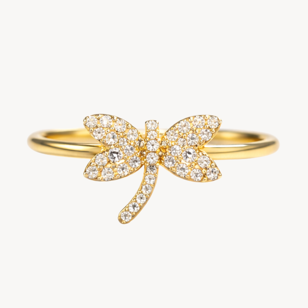 Dragonfly Diamond Ring