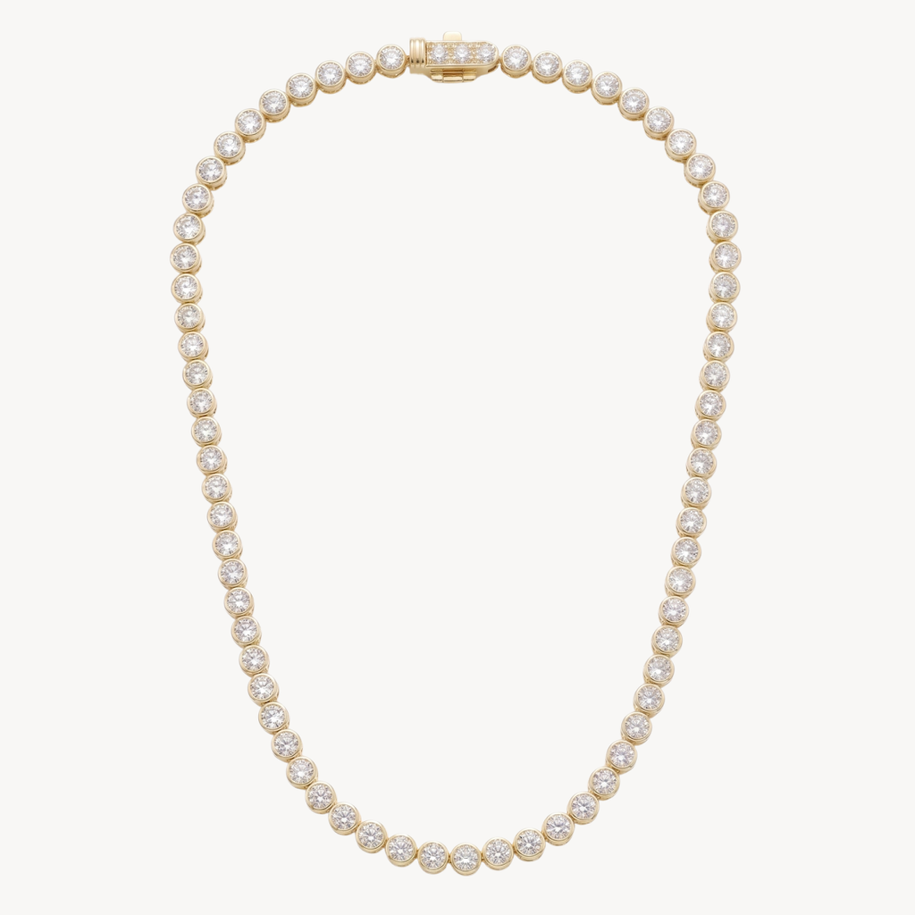 Diamond Bezel Set Tennis Necklace
