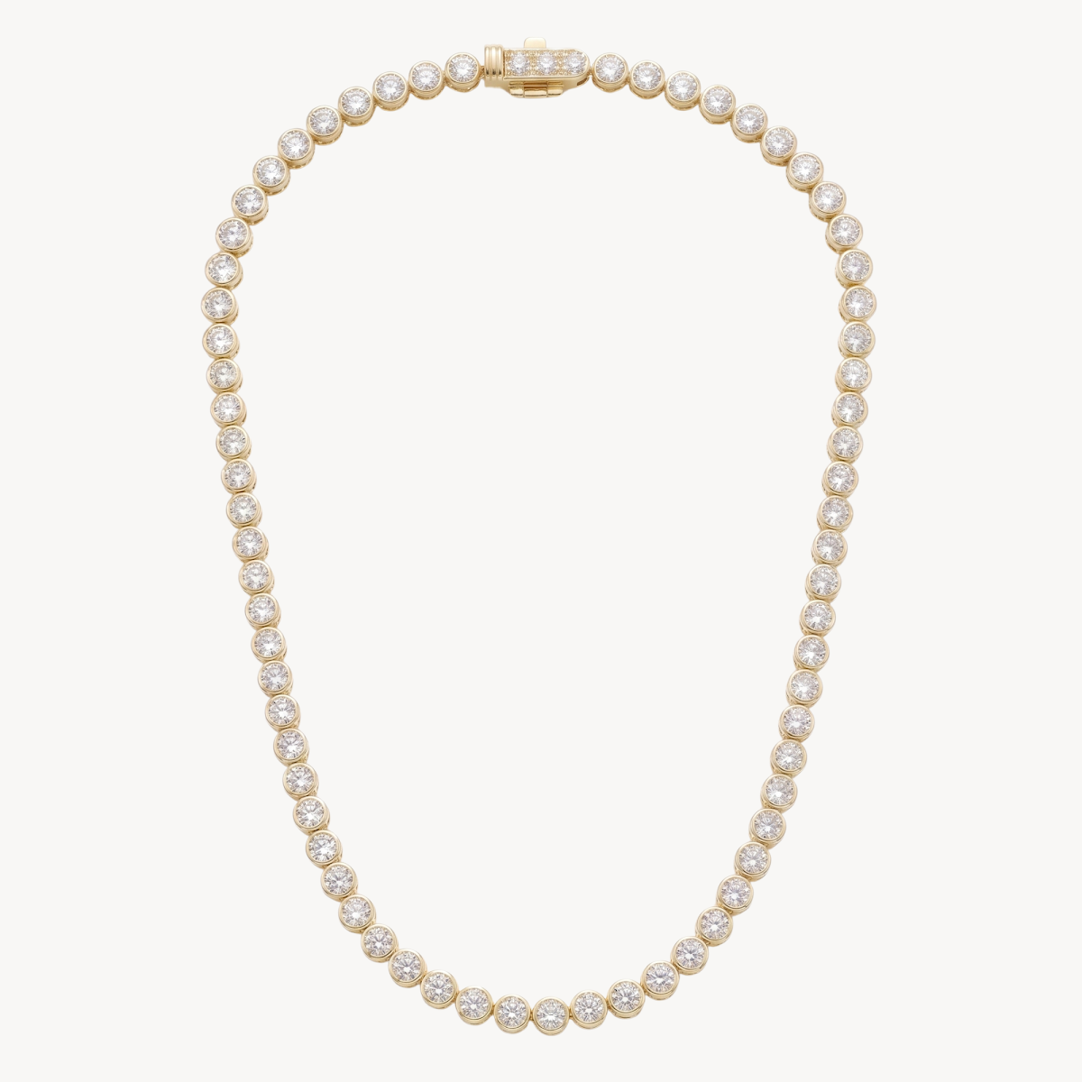 Diamond Bezel Set Tennis Necklace