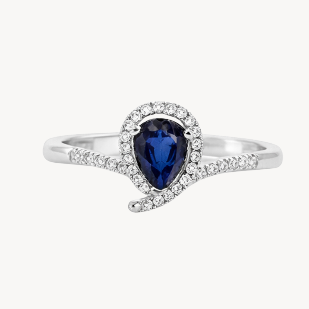 Radiant Sapphire & Diamond Ring