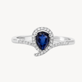 Radiant Sapphire & Diamond Ring