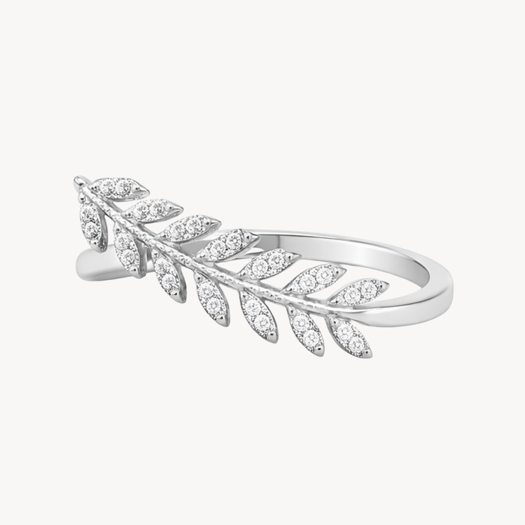 Petite Feather Diamond Ring