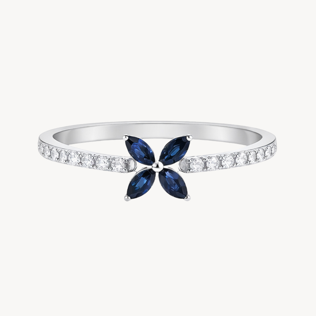 Open Sapphire & Diamond Ring