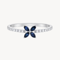 Open Sapphire & Diamond Ring