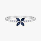 Open Sapphire & Diamond Ring