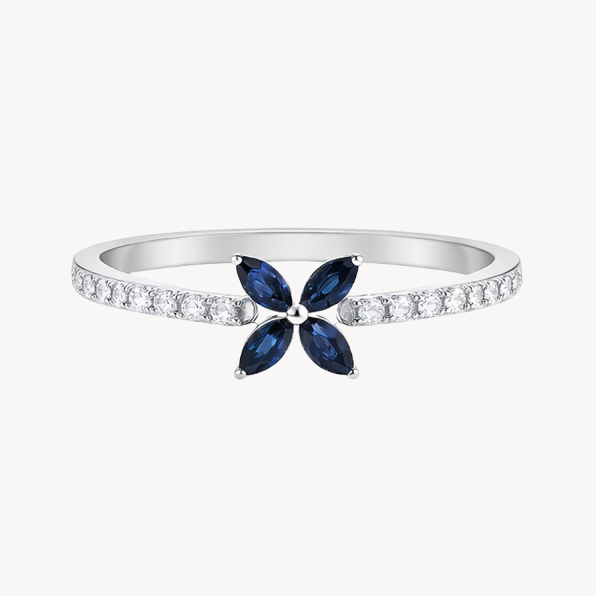 Open Sapphire & Diamond Ring