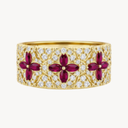 Stately Diamond & Ruby Ring