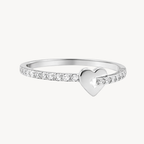 Heart Diamond Open Band Ring
