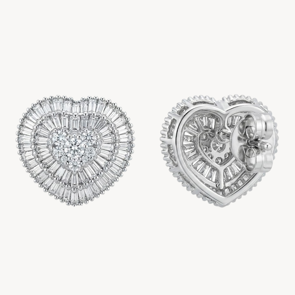Pavé Heart Tanzanite Earring