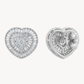 Pavé Heart Tanzanite Earring