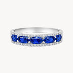 Noble Diamond & Blue Sapphire Ring