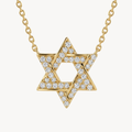 Classic Star of David Pave Diamond Necklace