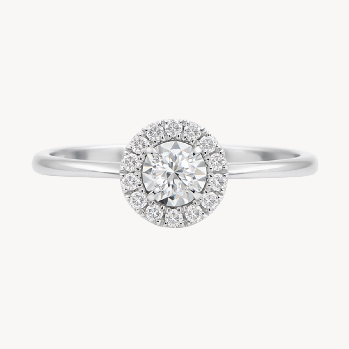 Polished Diamond Ring