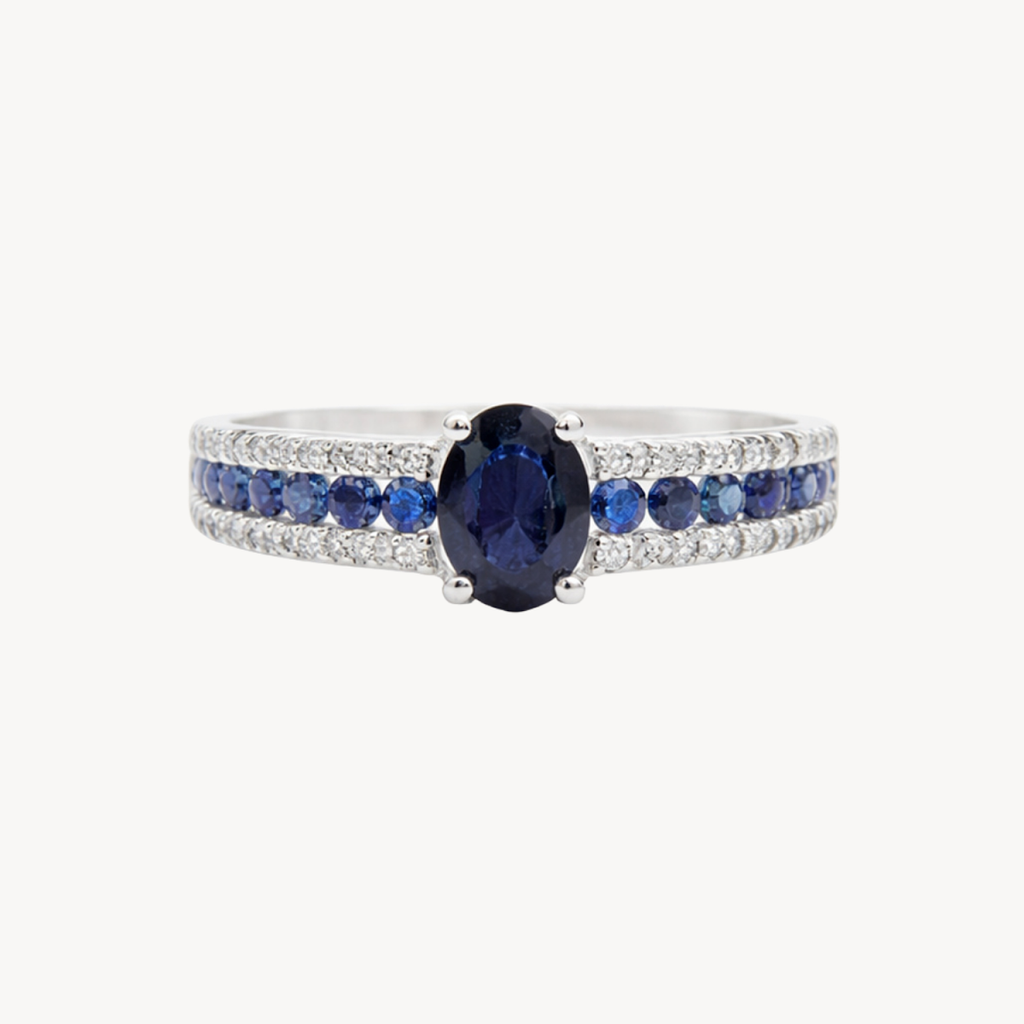 Imperial Sapphire & Diamond Ring