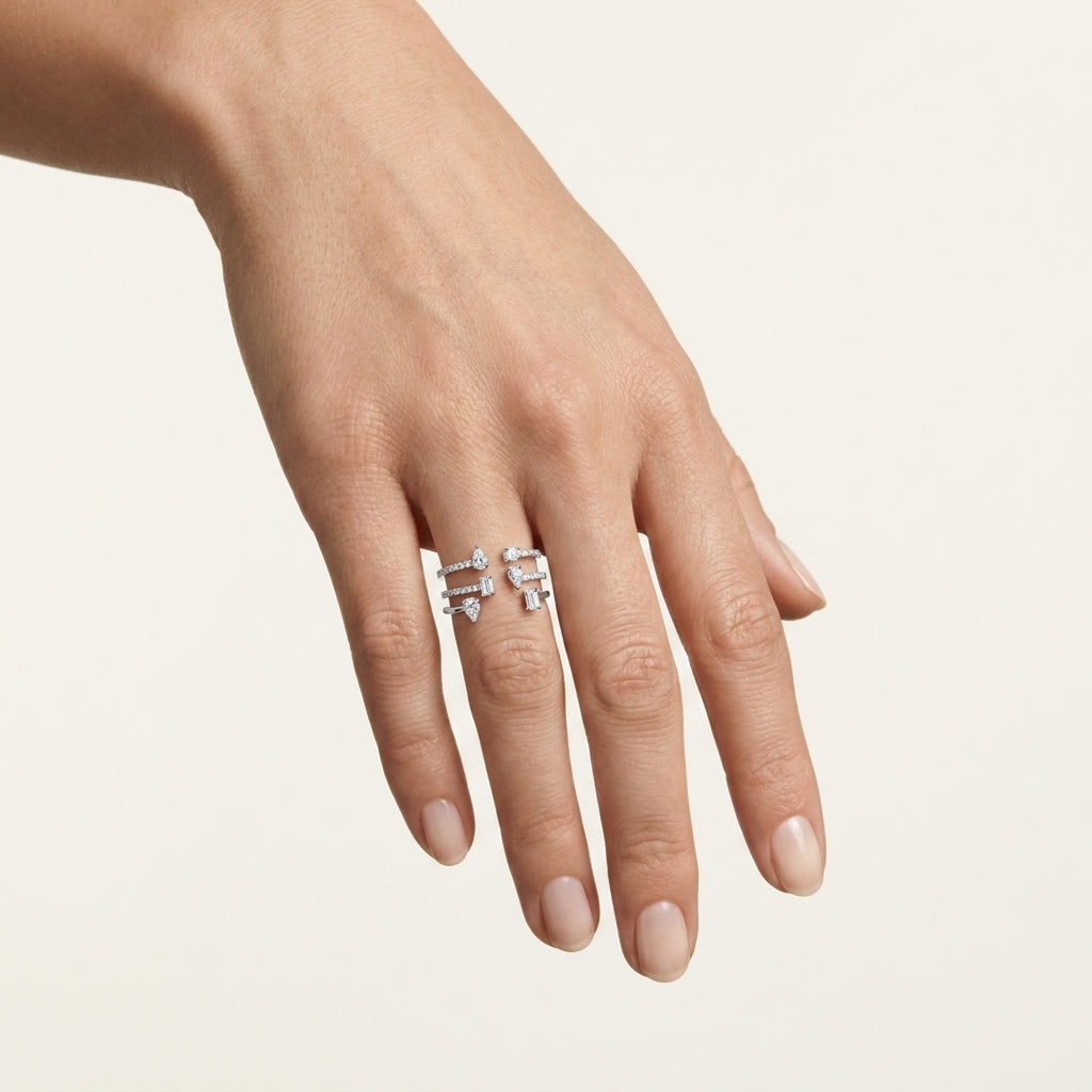 Allure Diamond Ring worn by model - Vicenza Miami