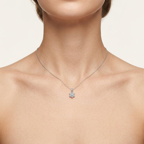 Allure Diamond Necklace worn by model - Vicenza Miami