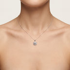 Heritage Diamond Pendant worn by model - Vicenza Miami