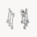 Mixed Cut Diamond Chandelier Drop Earrings