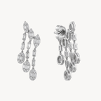 Mixed Cut Diamond Chandelier Drop Earrings
