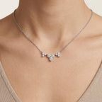 Luminous Diamond Necklace worn by model - Vicenza Miami