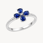Opulent Blue Sapphire & Diamond Ring