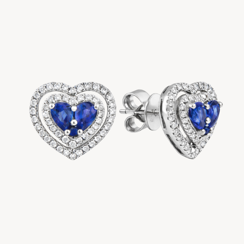 Essence Blue Sapphire & Diamond Earring