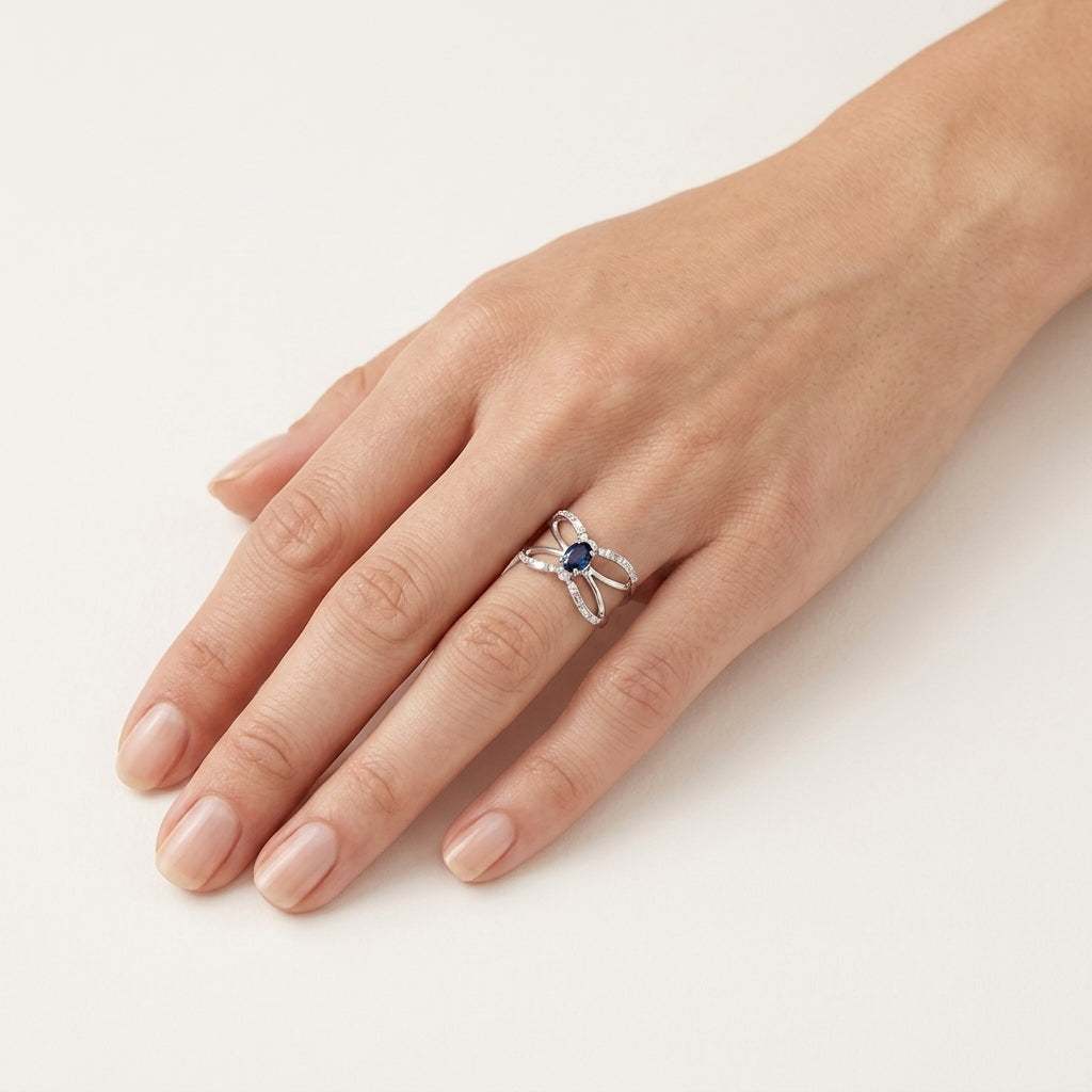 Ornate Ring worn by model - Vicenza Miami