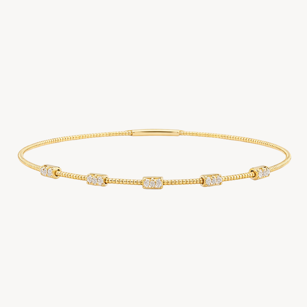 Diamond Station Flex Bangle