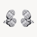Petite Diamond Flower Cluster Stud Earrings