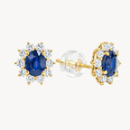 Timeless Blue Sapphire & Diamond Earring