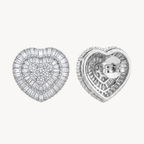 Baguette Heart Diamond Earring