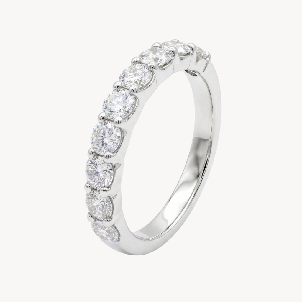 Classic Round Diamond Prong Set Band