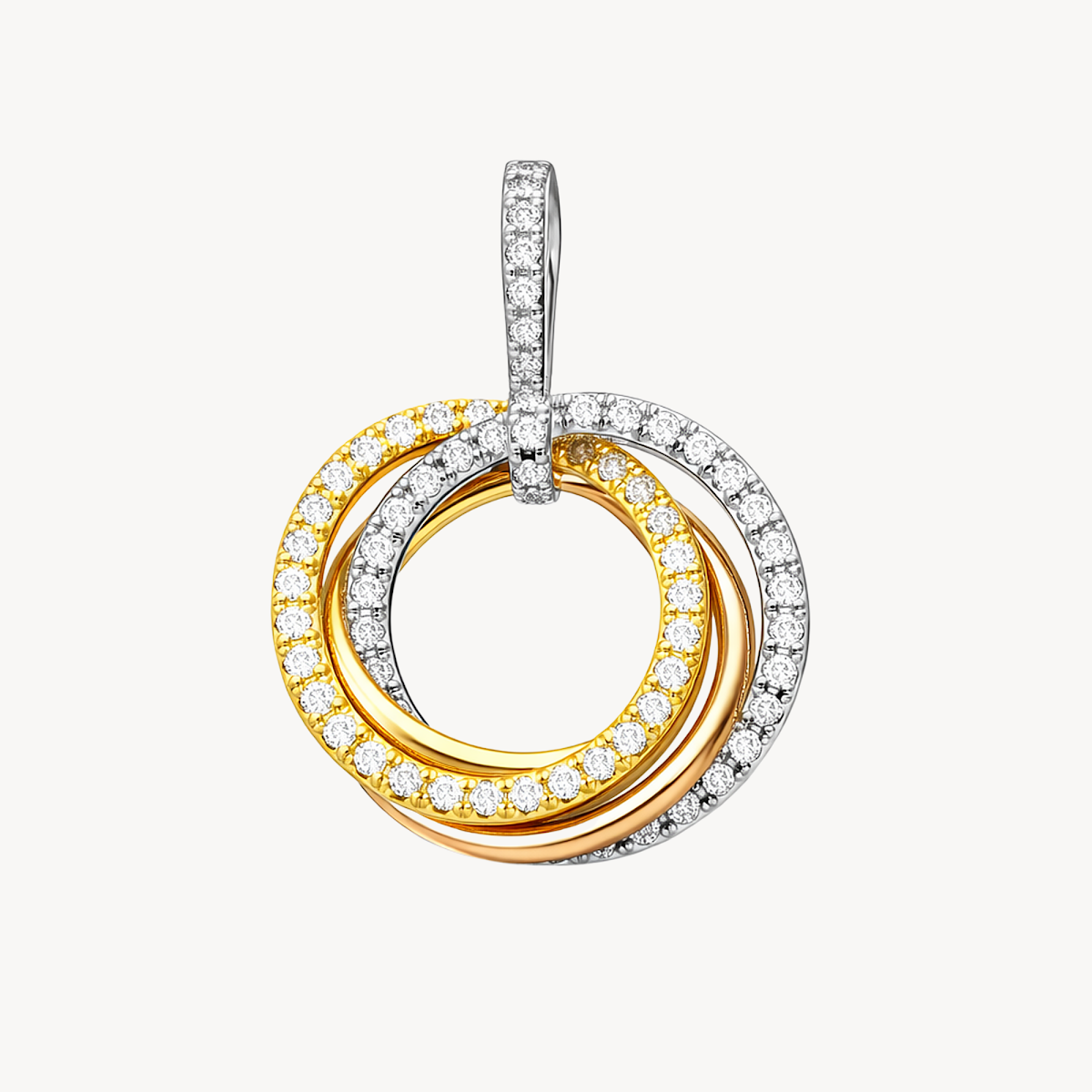 Classic Circle Diamond Pendant