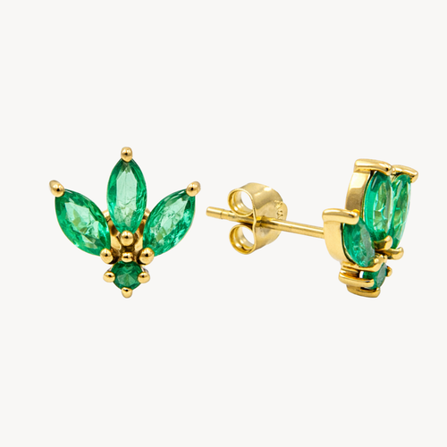 Peacock Emerald Earring
