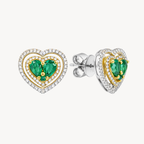 Magnificent Diamond & Emerald Earring