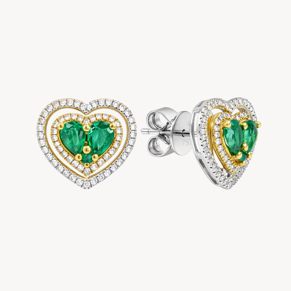 Magnificent Diamond & Emerald Earring