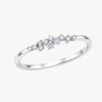 Petite Diamond & Blue Sapphire Ring