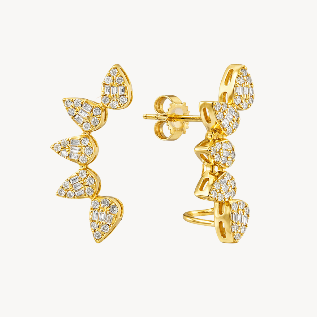 Pristine Open Hoop Diamond Earring